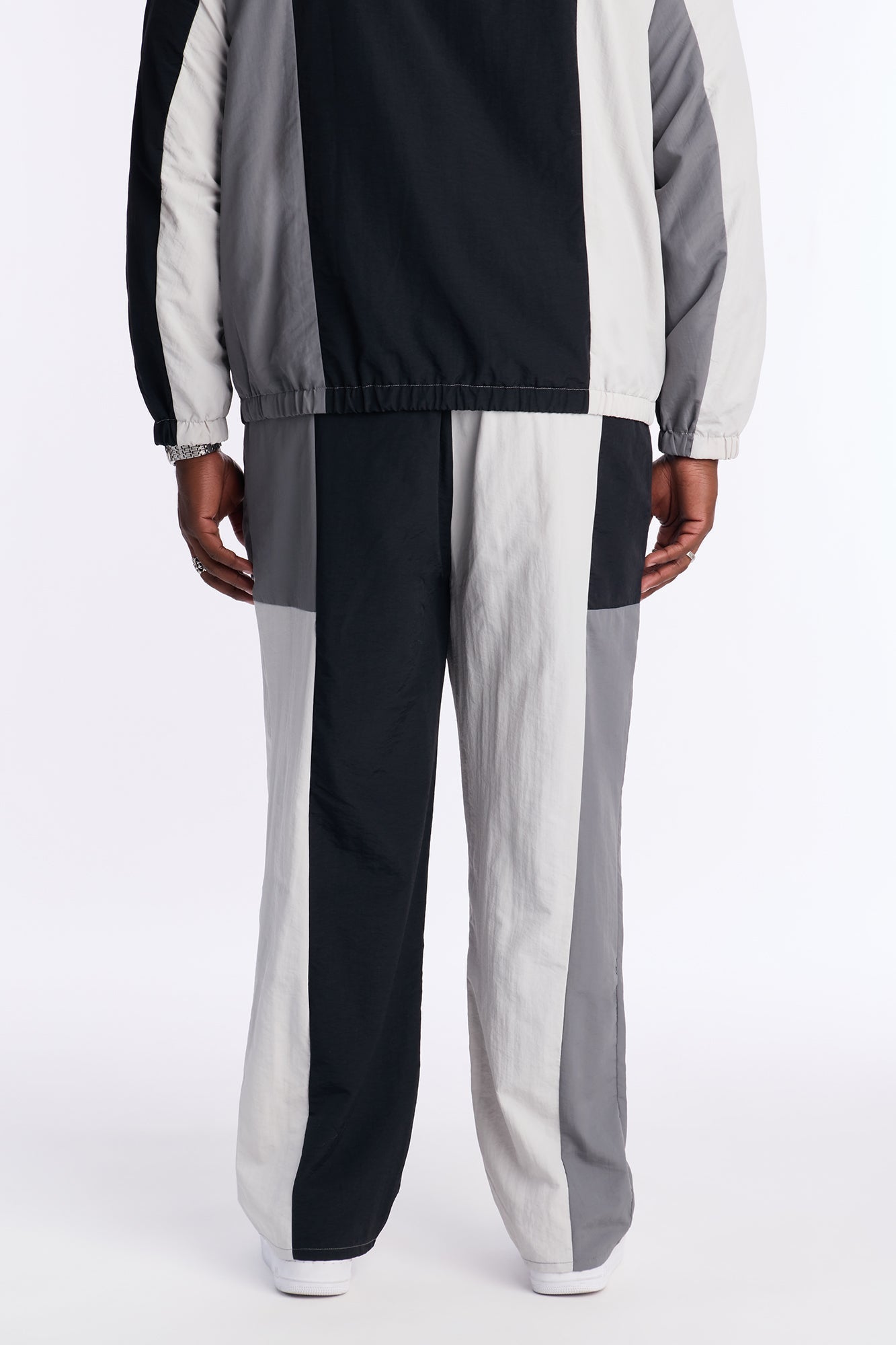 Straight Axel Color Block E-Waist Pant - Black/combo Fashion Nova