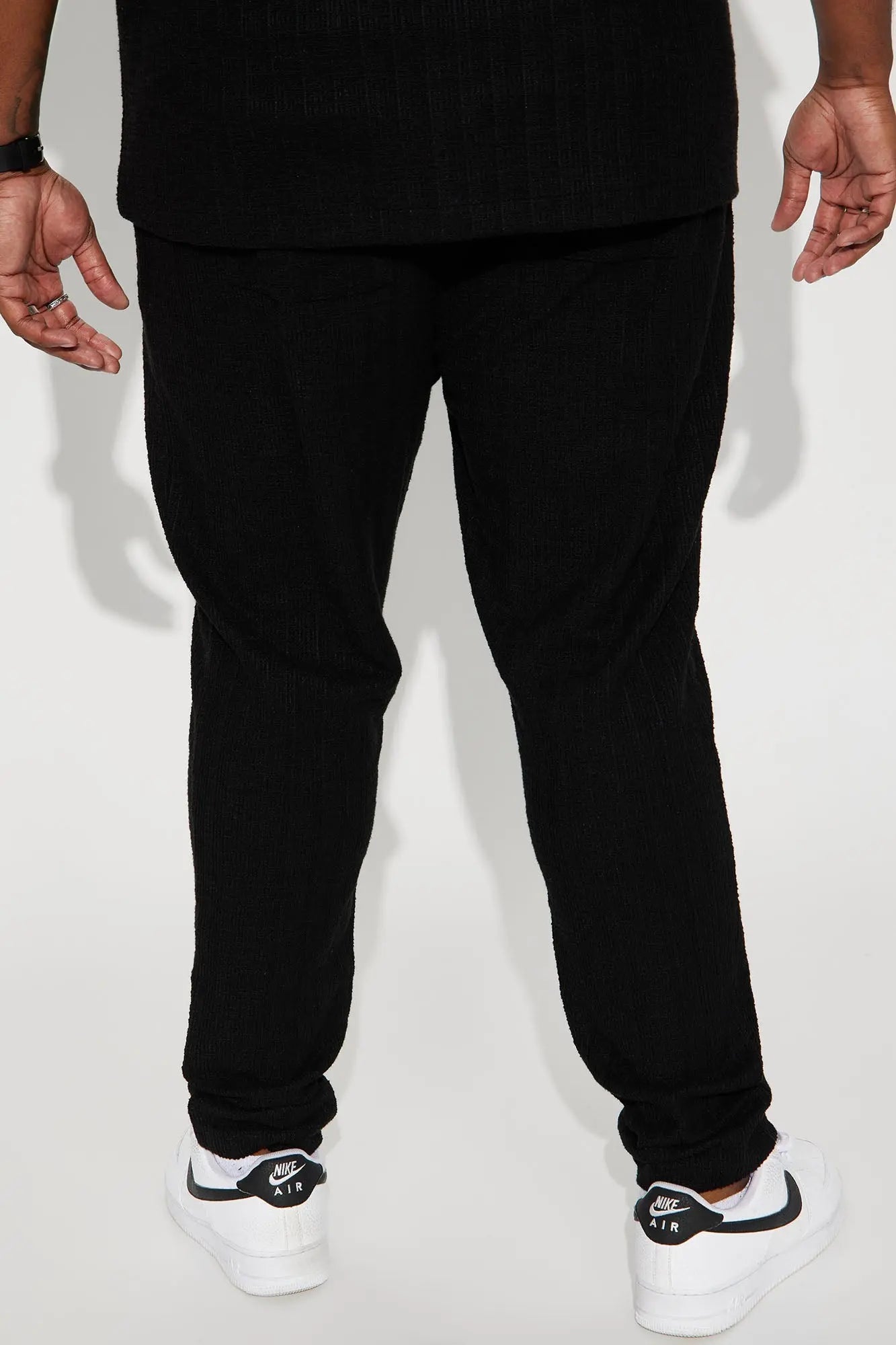 Dean Textured Slim Pants - Black Fashion Nova
