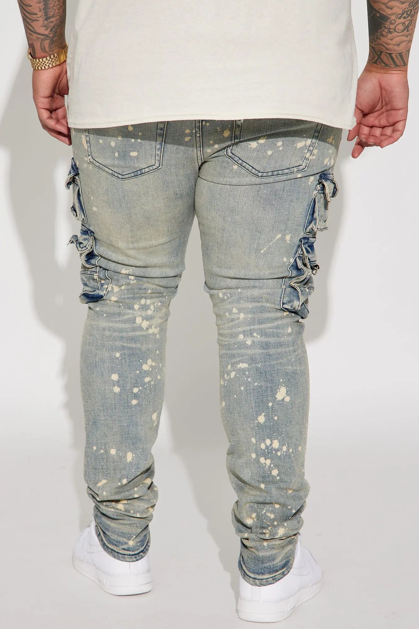 Loaded Stacked Skinny Cargo Jeans - Medium Wash Fashion Nova