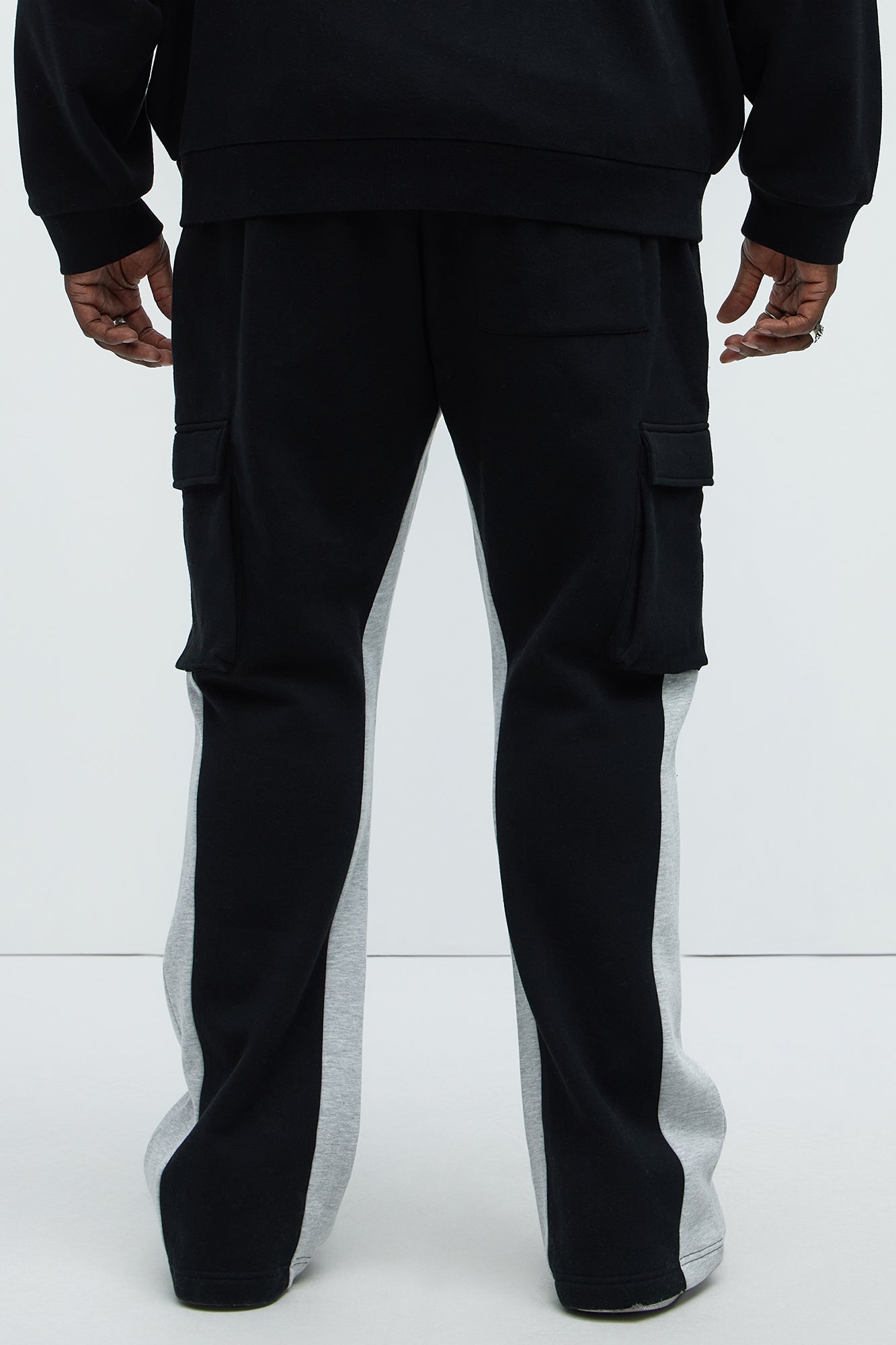 Tyson Flared Cargo Sweatpants - Black Fashion Nova