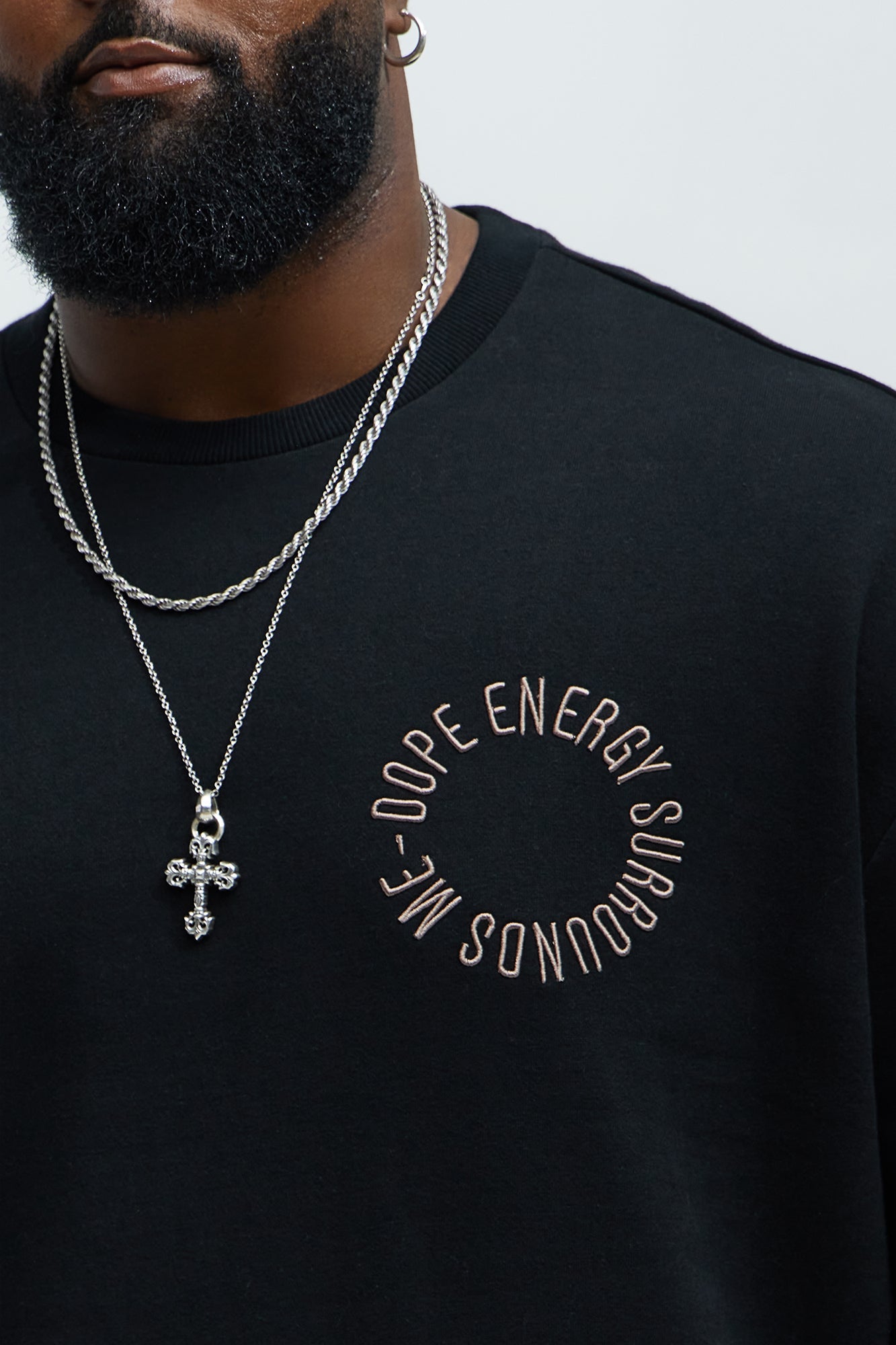 Tyson Dope Energy Crewneck Sweatshirt - Black Fashion Nova