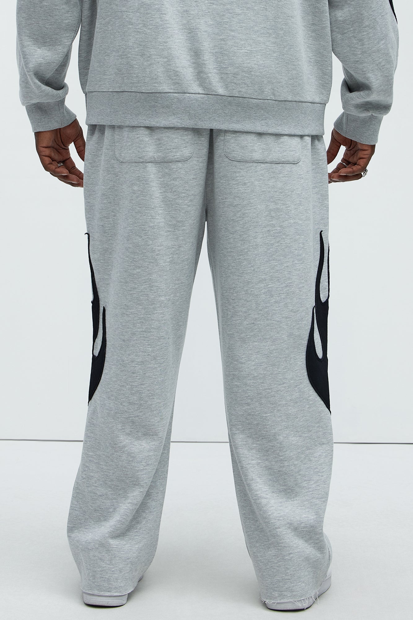 Flame Time Tyson Straight Sweatpants - Heather Grey Fashion Nova