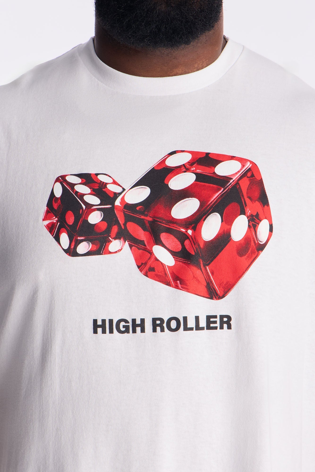 High Roller Suite Short Sleeve Tee - White Fashion Nova