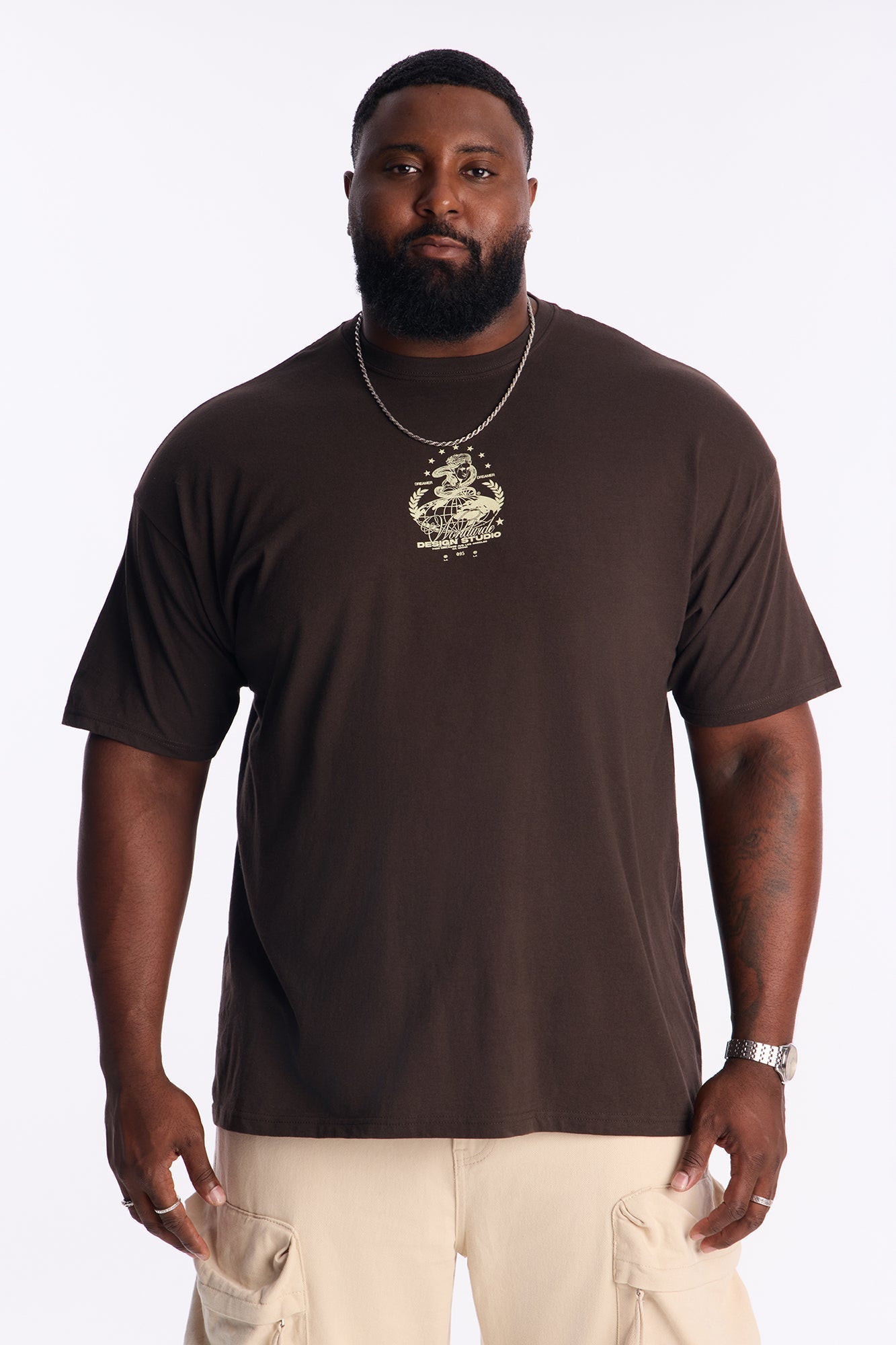 Dreamer Design Studio Short Sleeve Tee - Brown Fashion Nova