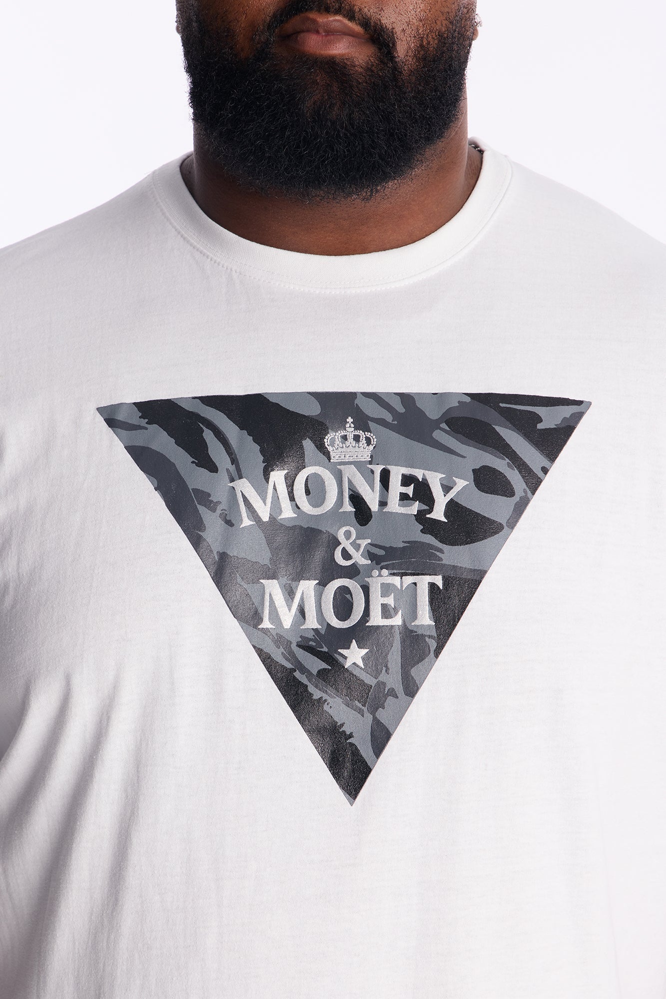 Money & Moet Short Sleeve Tee - White Fashion Nova