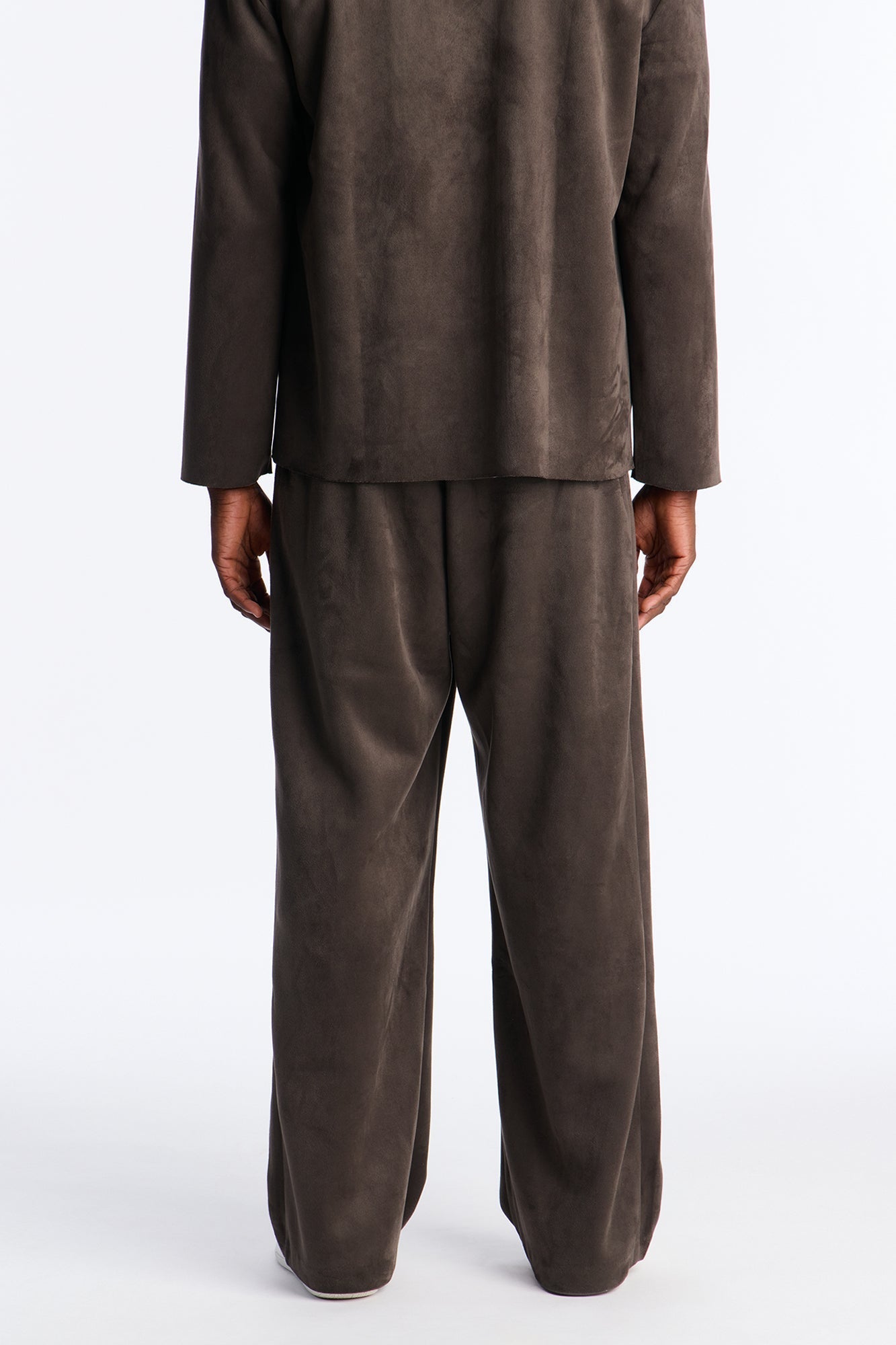 Baggy Noven Edge Suede Guekha Trouser - Grey Fashion Nova