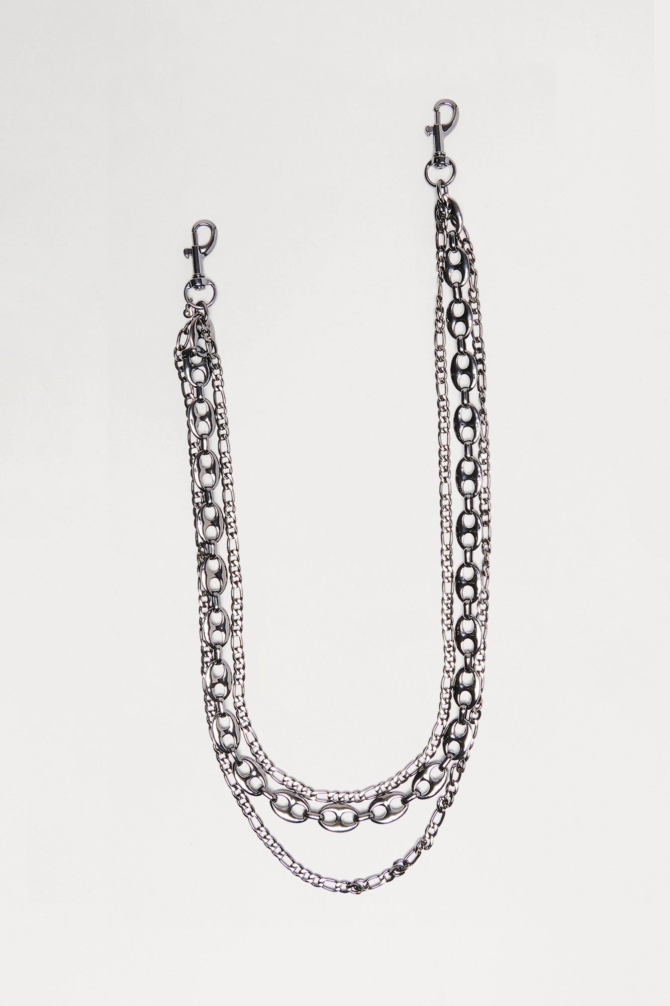 Hit The Stage Layered Pant Chain - Gunmetal Fashion Nova