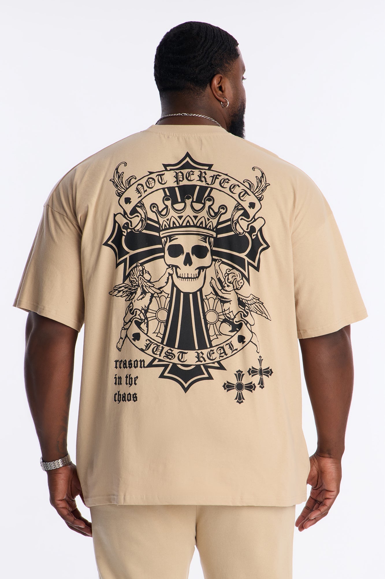 Bad Habits Not Perfect Oversized Short Sleeve Tee - Taupe Fashion Nova