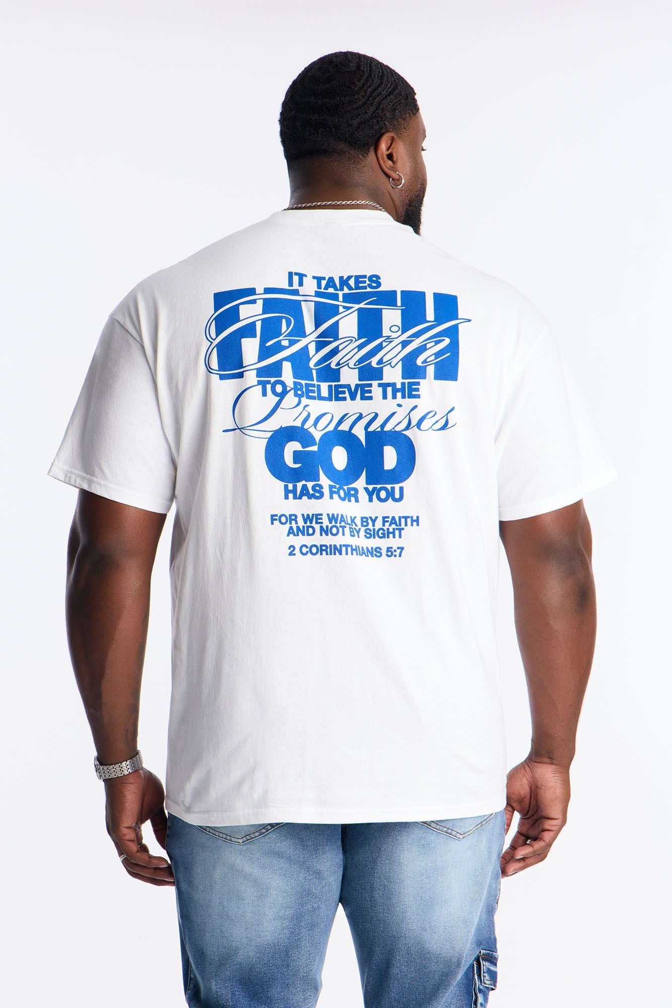 It Takes Faith To Believe Short Sleeve Tee - White Fashion Nova