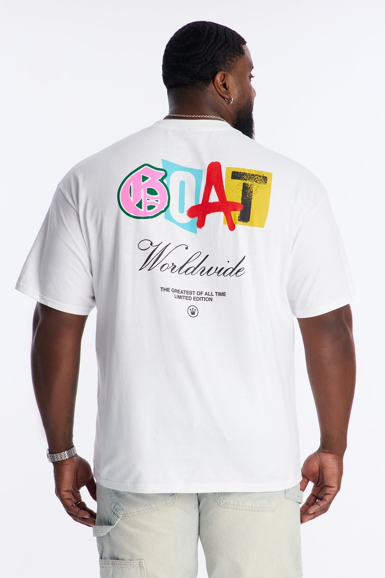 GOAT Worldwide Limited Edition Short Sleeve Tee - White Fashion Nova