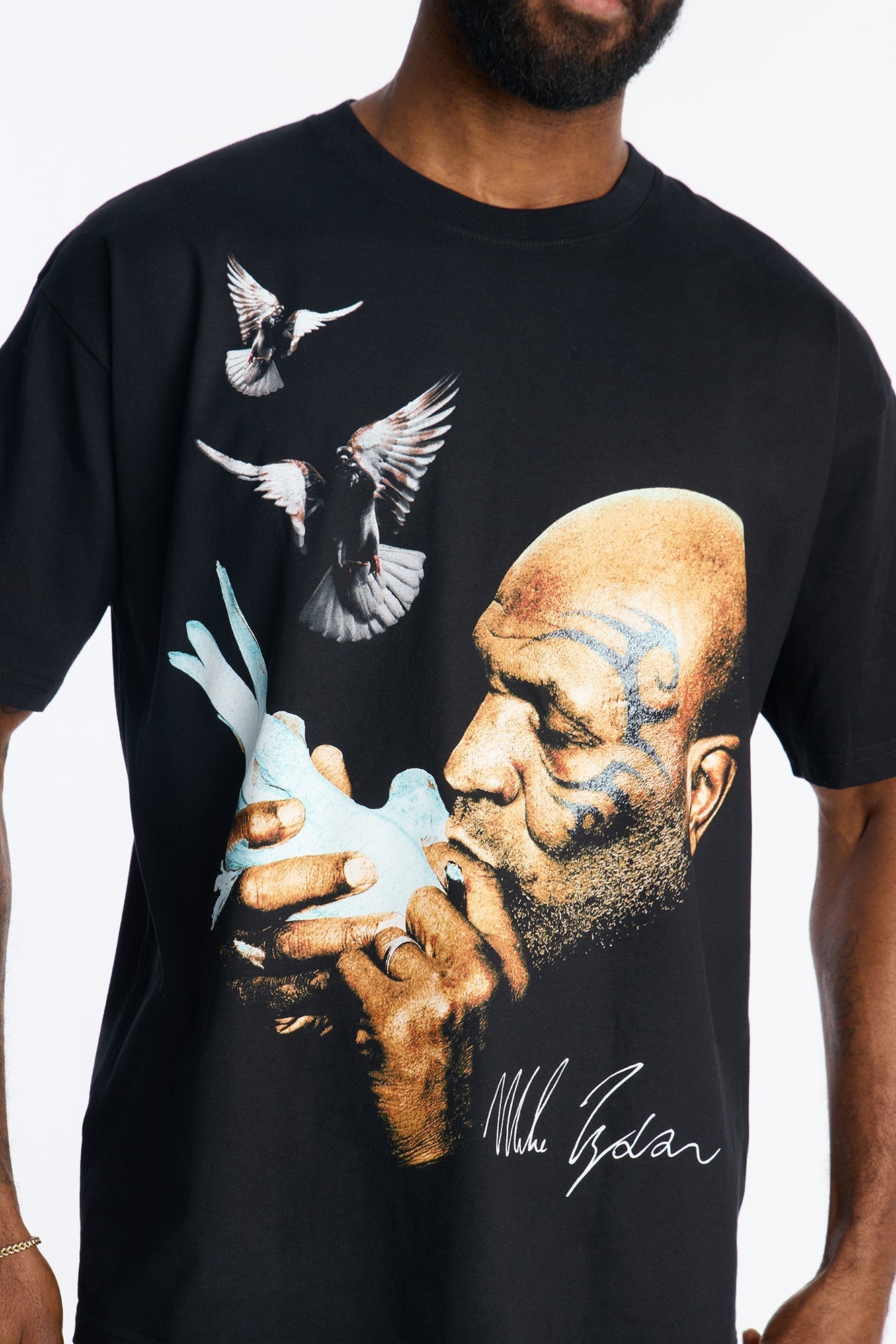 Mike Tyson Now Kiss Premium Short Sleeve Tee - Black Fashion Nova