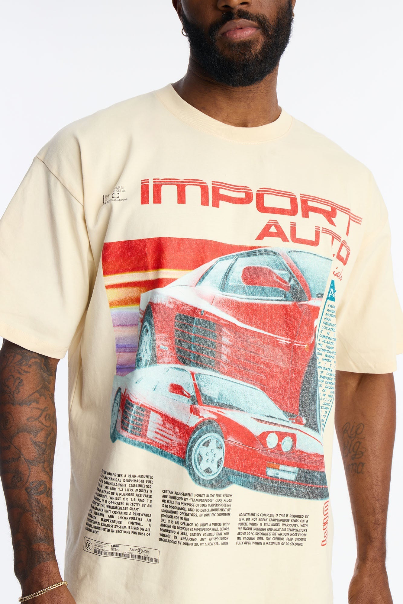 Import Auto Special Premium Short Sleeve Tee - Cream Fashion Nova