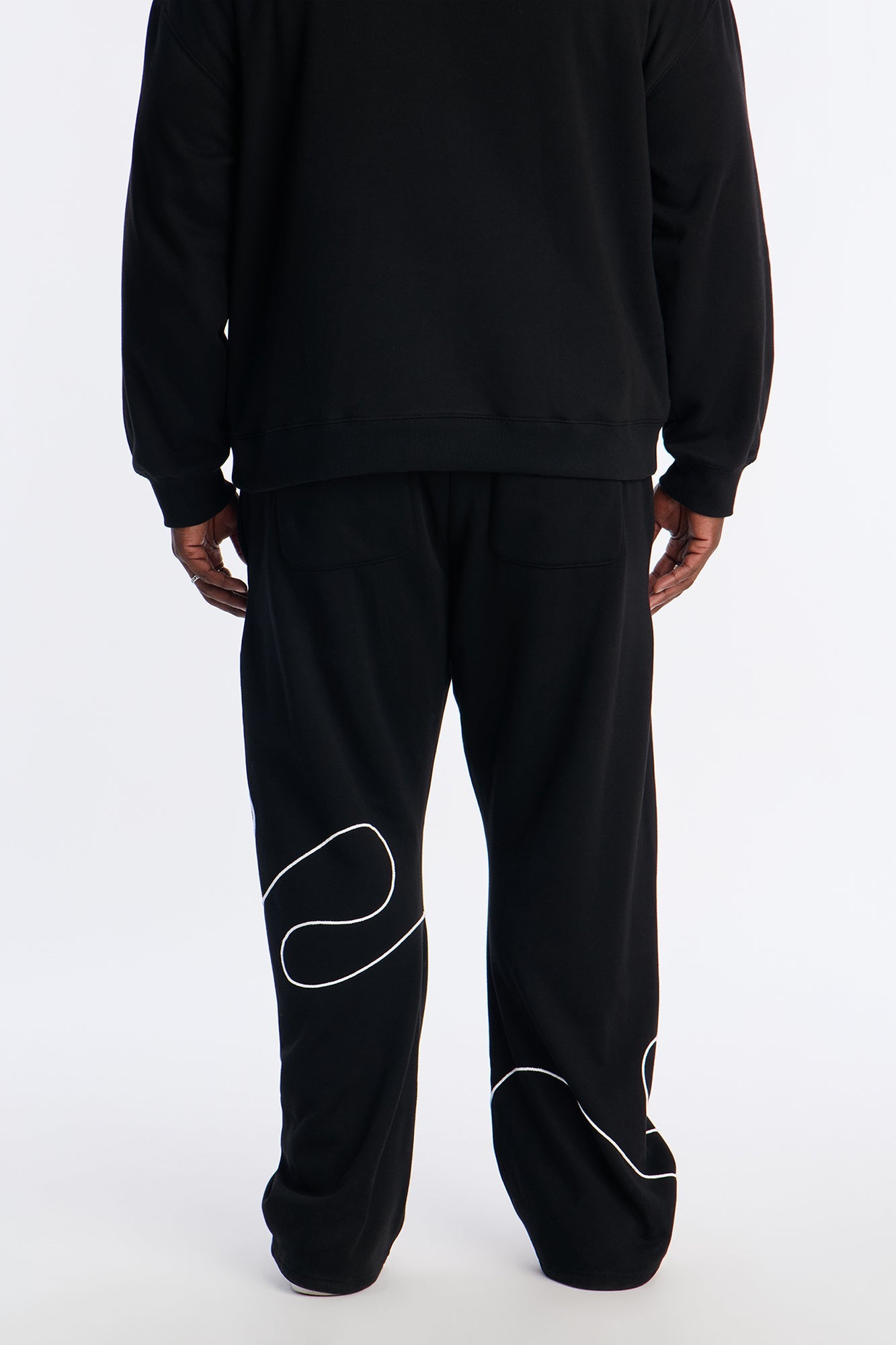 Lasso Slim Flare Sweatpants - Black Fashion Nova