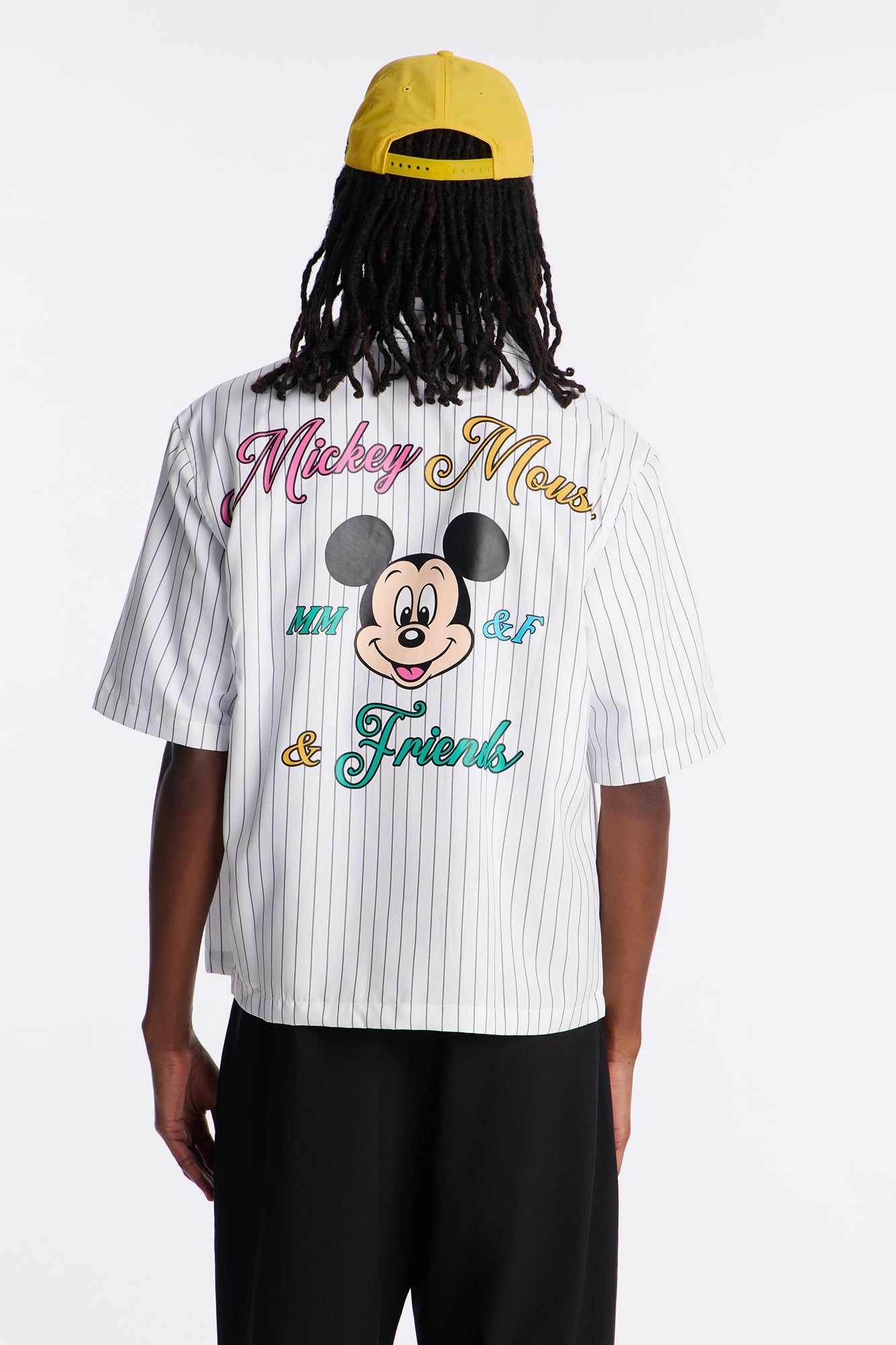 Disney Mickey And Friends Embroidery Button Up Shirt - White Fashion Nova