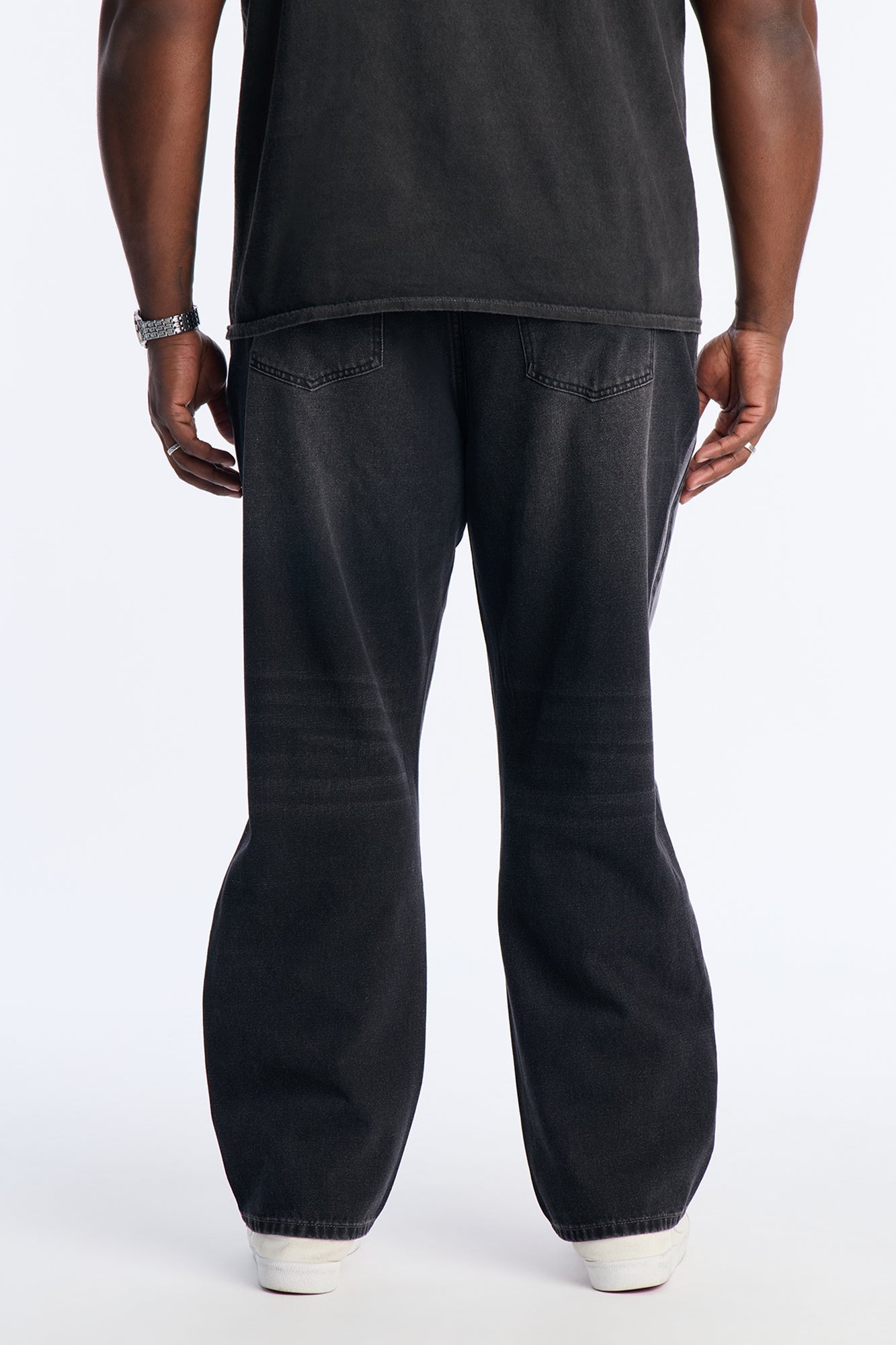 Straight Track Me Down Jean - Black/Grey Fashion Nova