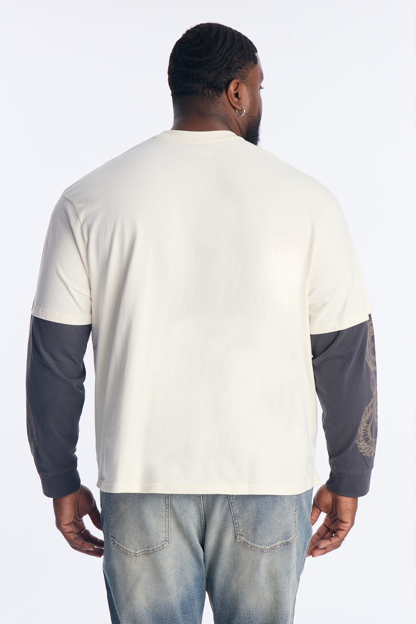 King Type Shii 2fer Long Sleeve Tee - White Fashion Nova