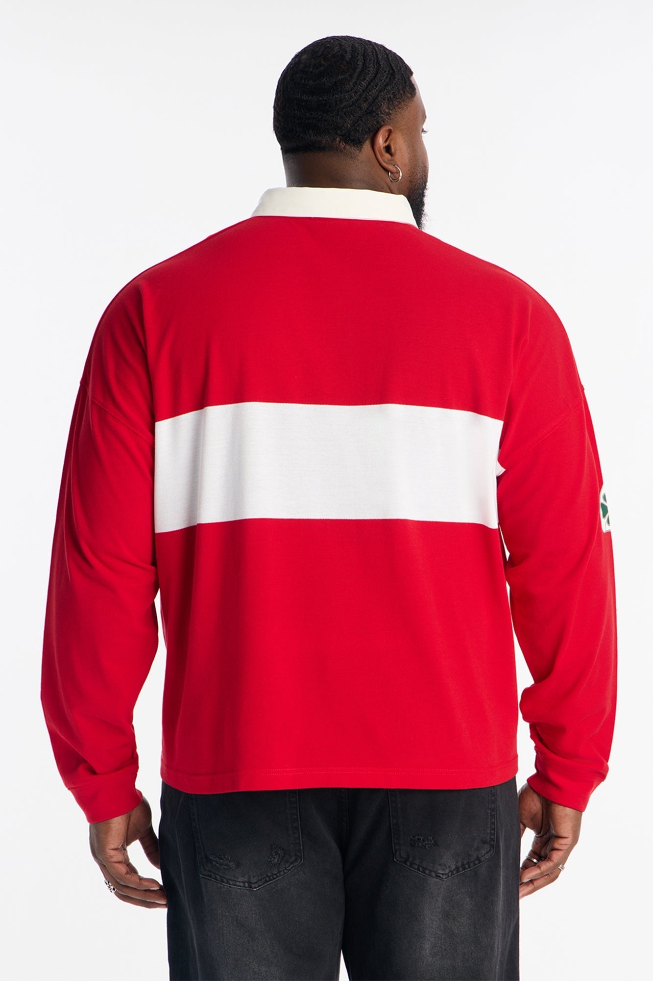 Alfa Romeo Long Sleeve Polo - Red/combo Fashion Nova