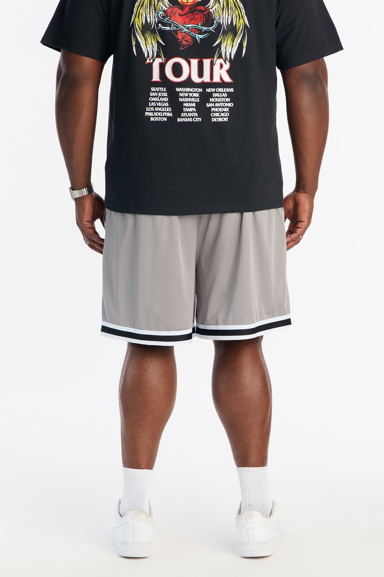 Redemption Legacy Mesh Short - Grey Fashion Nova