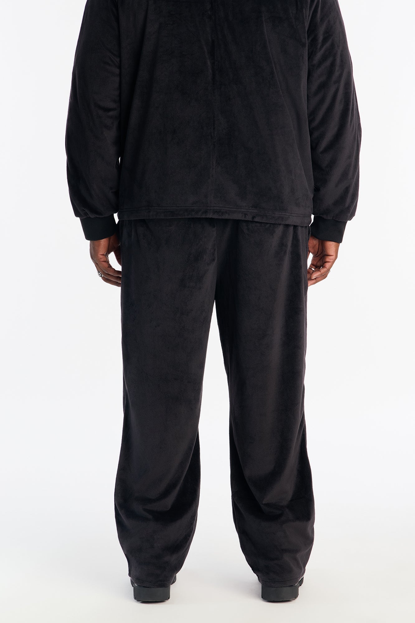 Straight Velour Pant - Black Fashion Nova