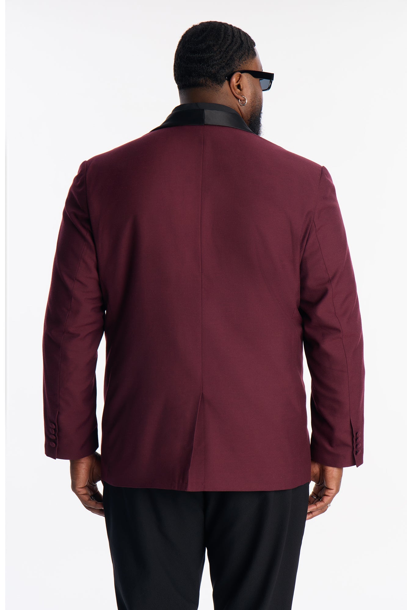 Belcourt Shawl Collar Blazer - Burgundy Fashion Nova