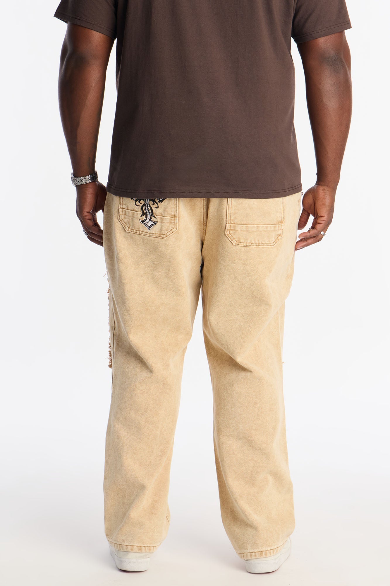 Straight Sacred Heart Pant - Stone Fashion Nova