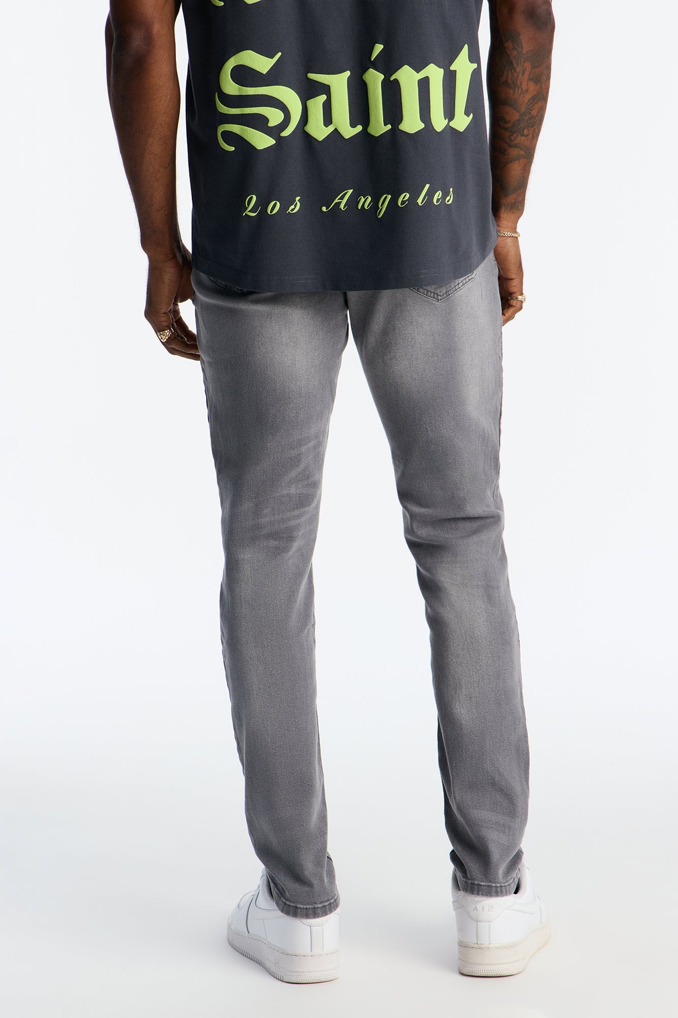 Skinny Distressed Bushwick Jeans - Grey Fashion Nova