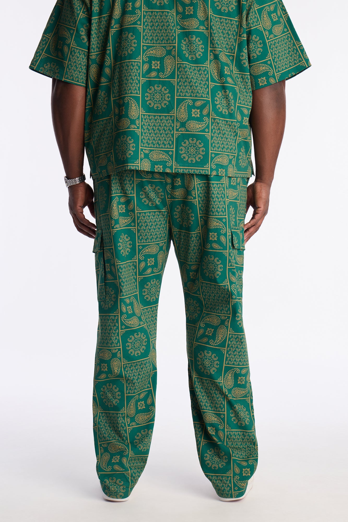 Slim Clinton Hill Mosaic Twill Cargo Pant - Green Fashion Nova