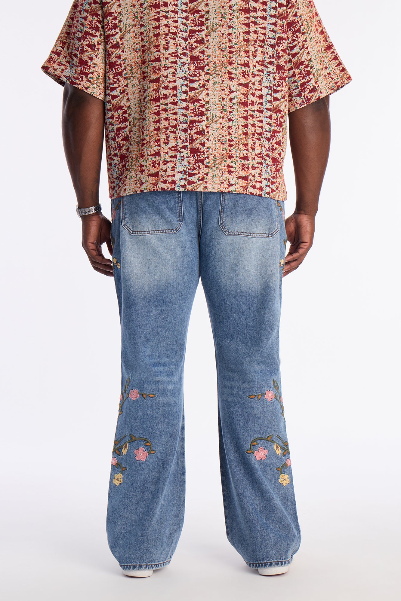 Blooming Stacked Slim Flare Jeans - Light Blue Wash Fashion Nova