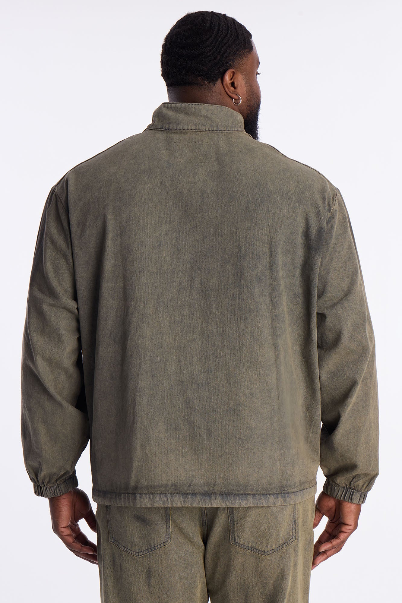 Dune Denim Anorak Jacket - Olive Fashion Nova