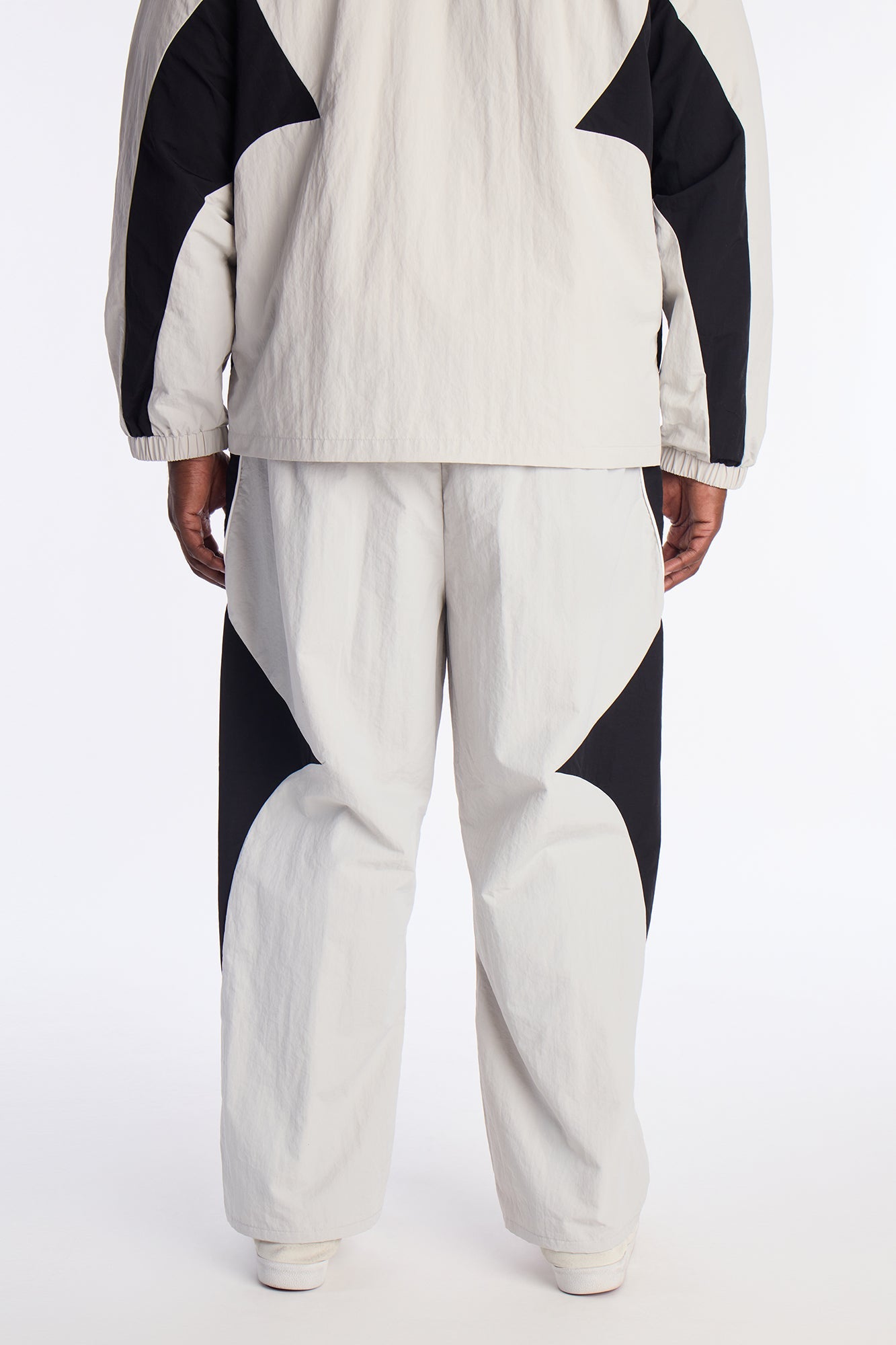 Straight Aura Coded Track Pant - Silver Fashion Nova