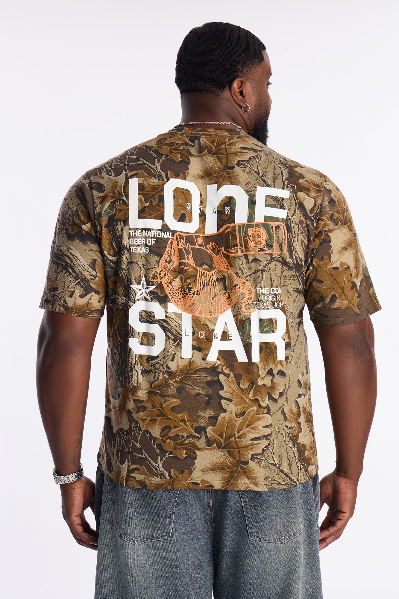 Lone Star Brewery Short Sleeve Tee - Camouflage Fashion Nova
