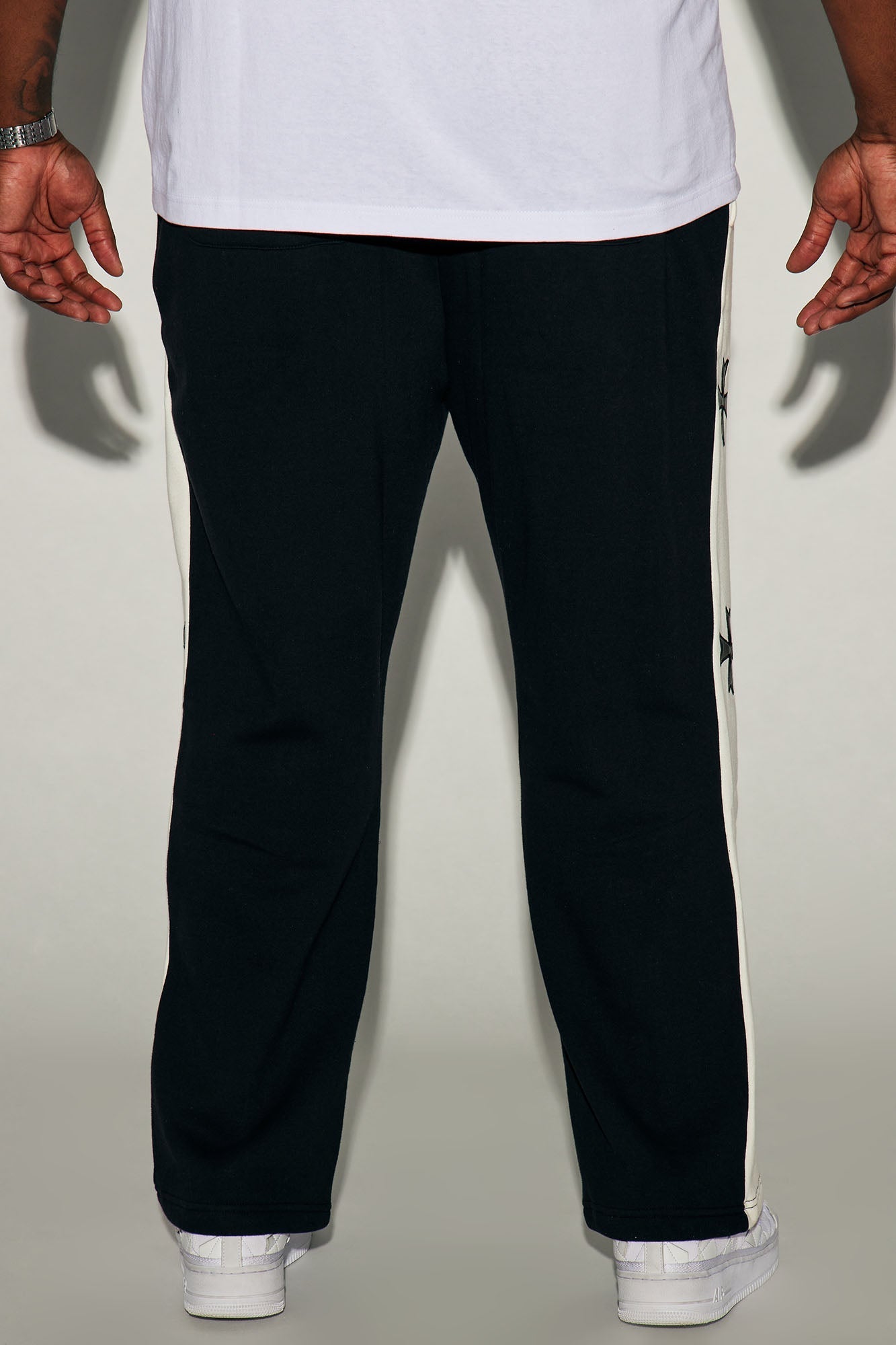 Desmond Straight Sweatpants - Black/combo Fashion Nova