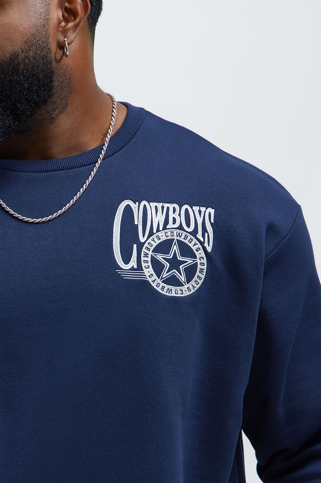 Cowboys Crew Neck Sweatshirt - Navy Fashion Nova
