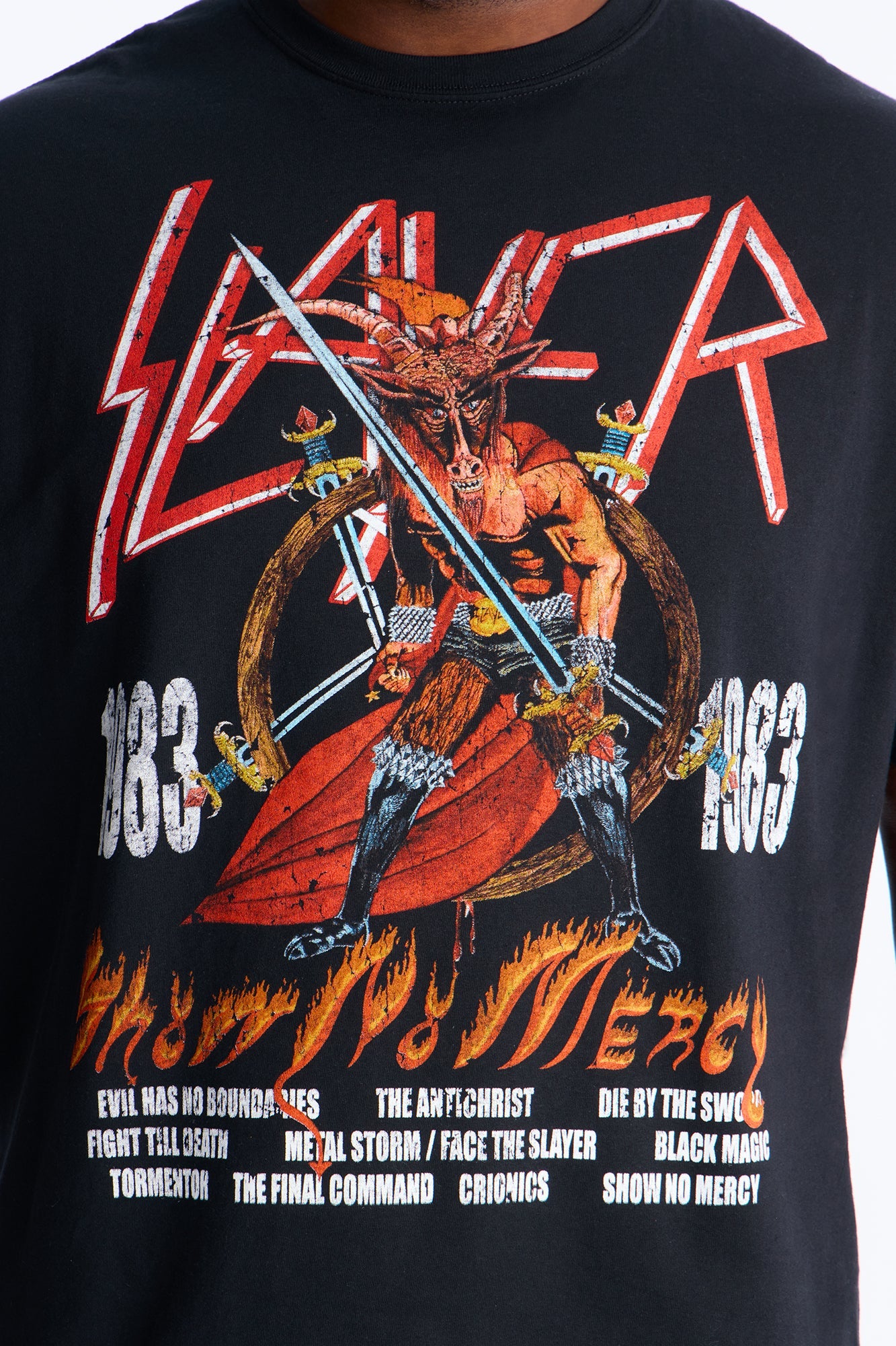 Slayer 1983 Tour Short Sleeve Tee - Black Fashion Nova