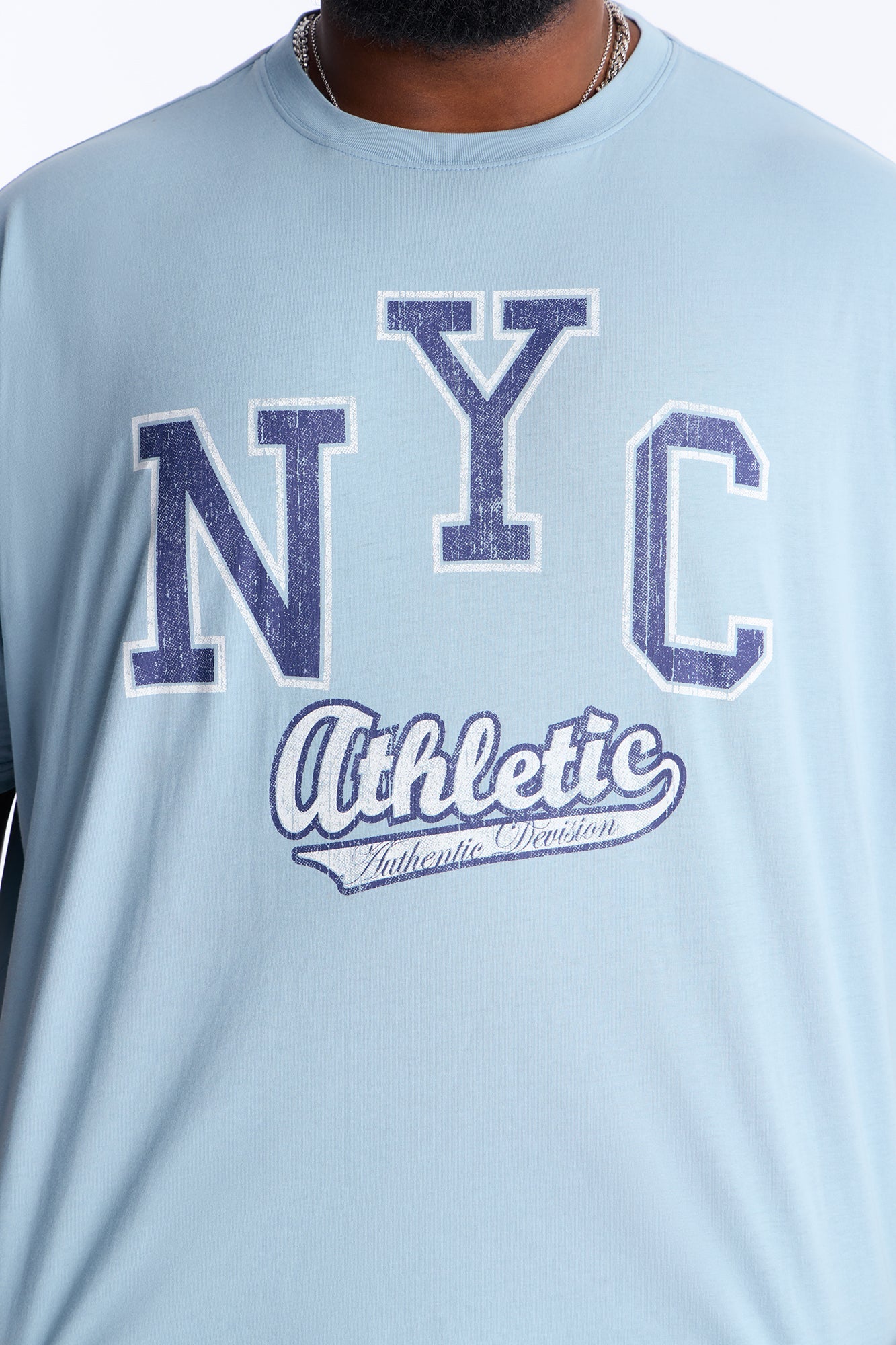 NYC Athletic Dept Oversized Short Sleeve Tee - Light Blue Fashion Nova