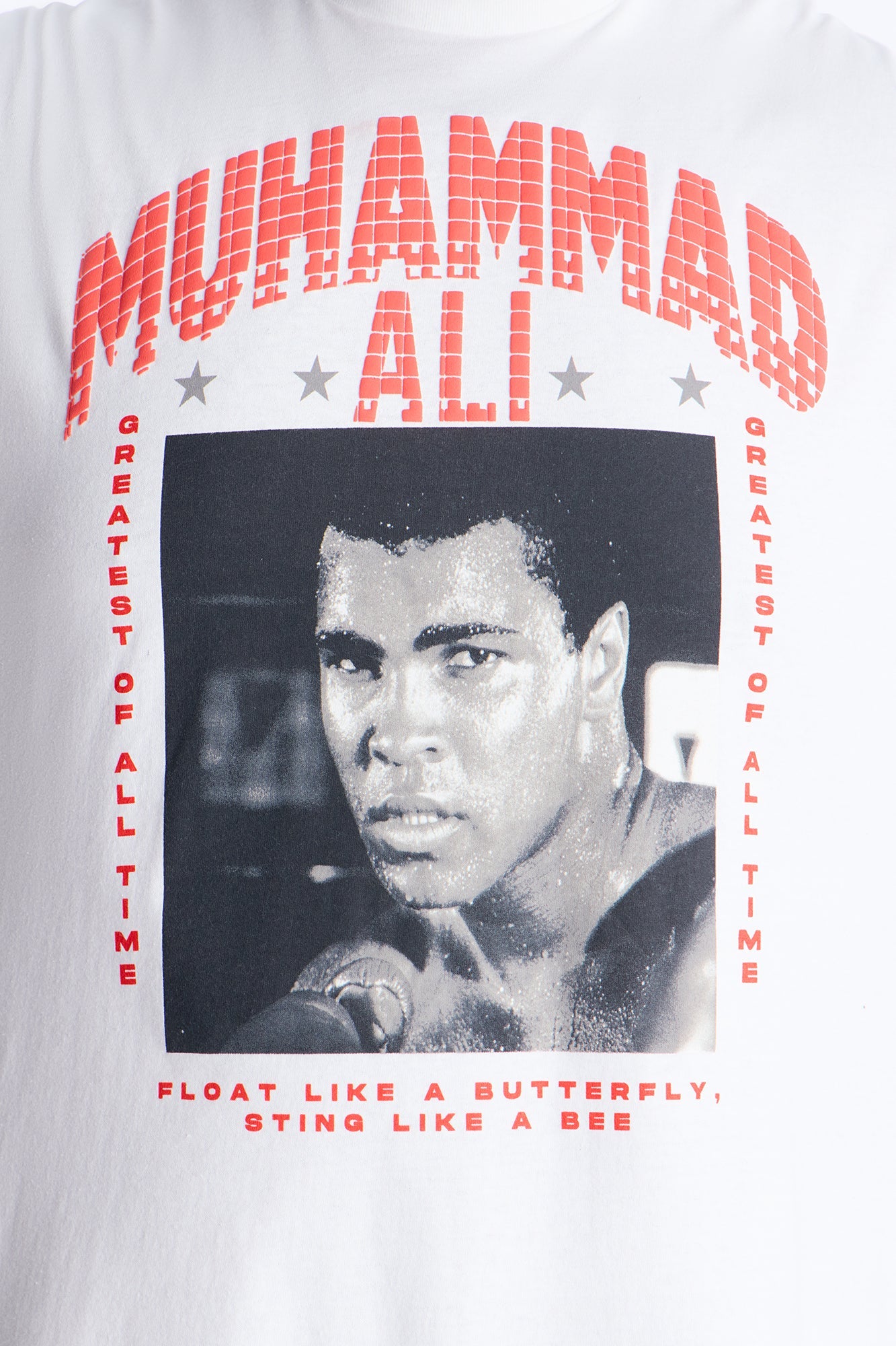Muhammad Ali Puff Printed Short Sleeve Tee - White Fashion Nova
