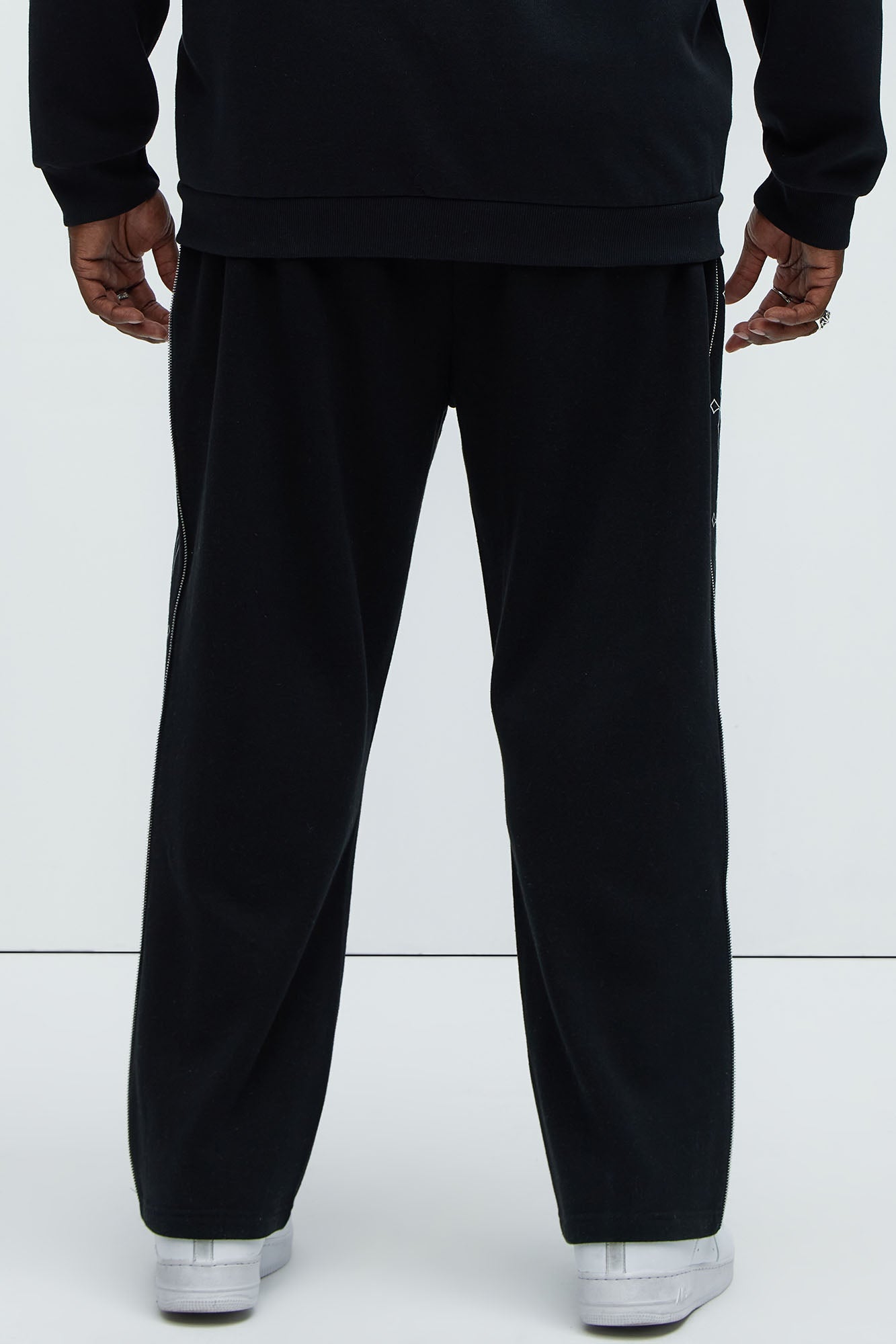 Tyson Cross Straight Sweatpants - Black Fashion Nova