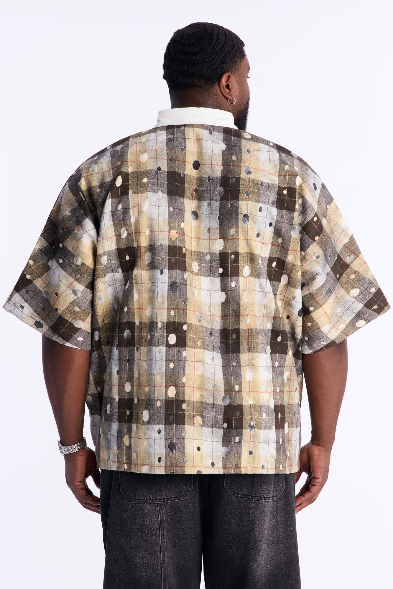 Oversized Ripped Intentions Polo Shirt - Brown Fashion Nova