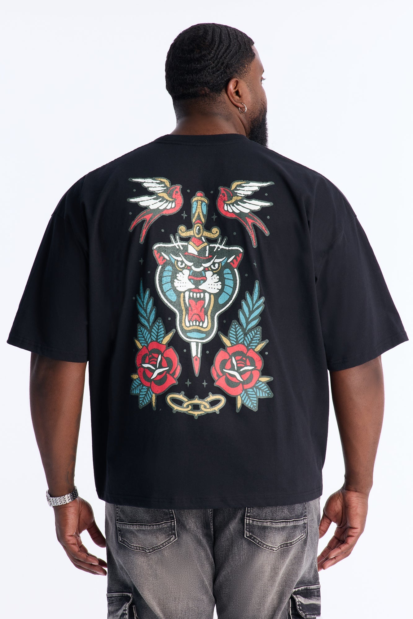 Freedom Flyer Boxy Short Sleeve Tee - Black Fashion Nova