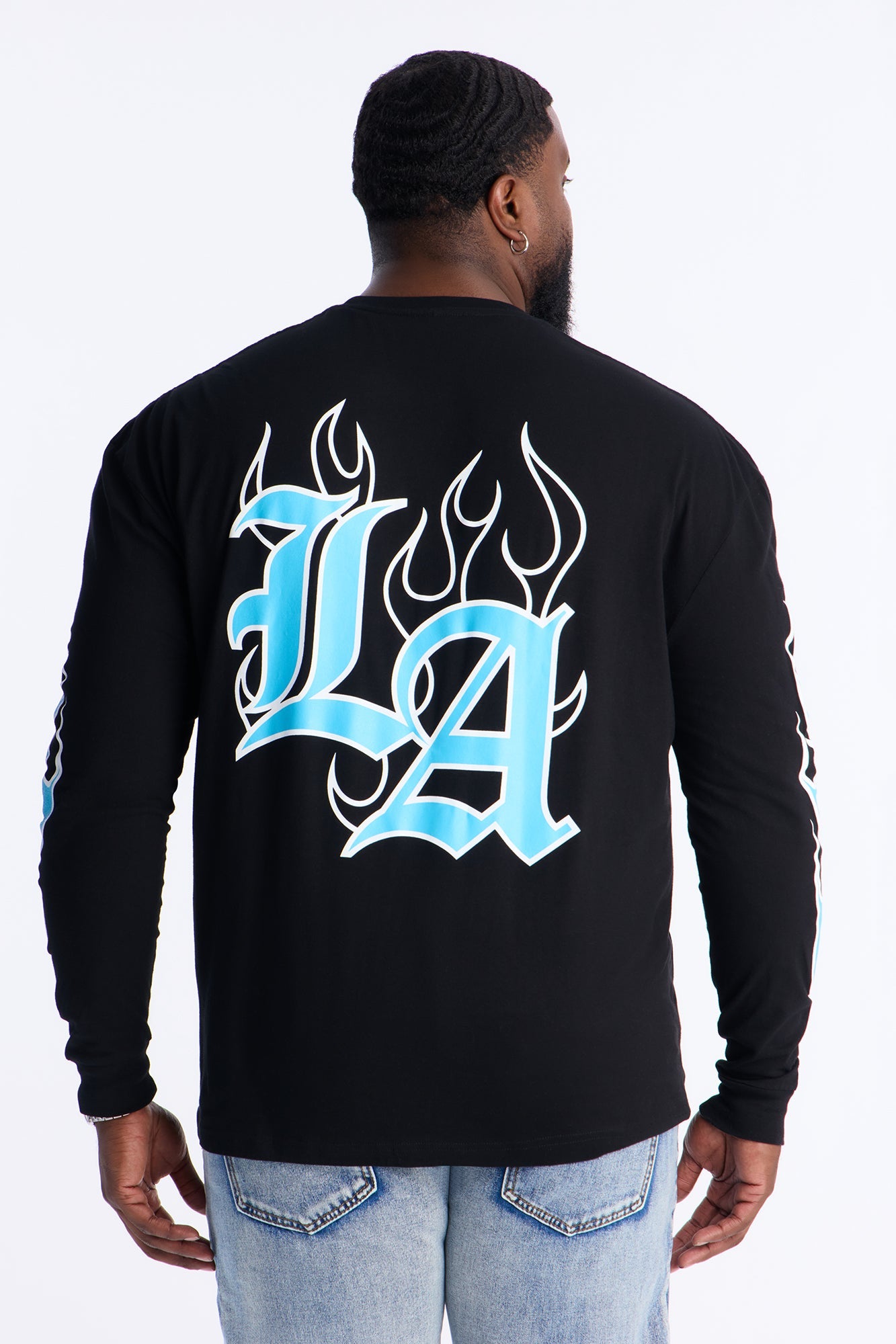LA Boxy Long Sleeve Tee - Black Fashion Nova