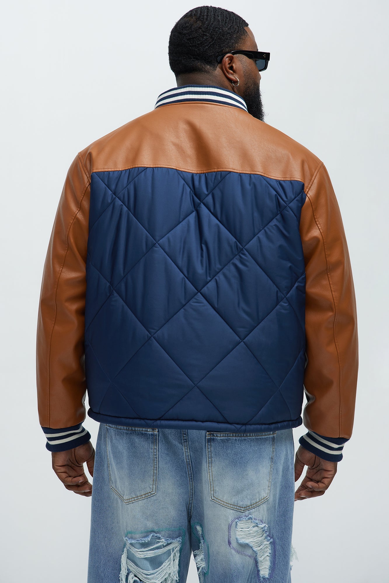 Dope Dreams Varsity Jacket - Navy/combo Fashion Nova
