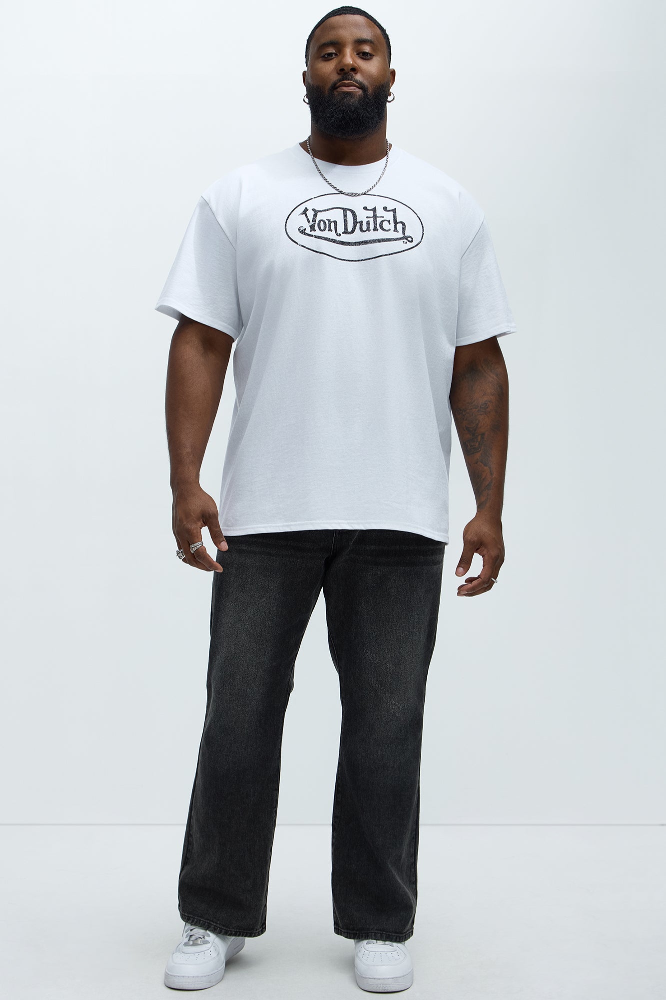 Von Dutch Vintage Logo Short Sleeve Tee - White Fashion Nova