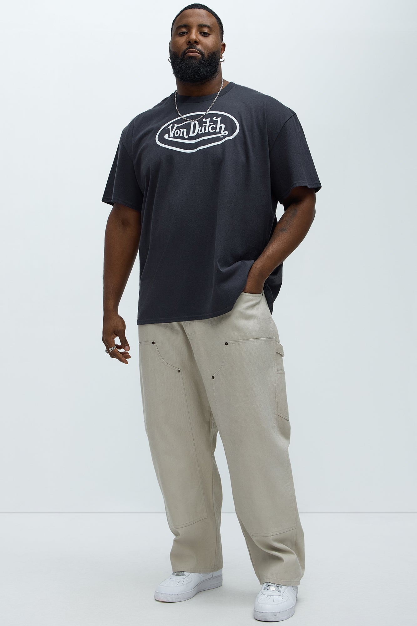 Von Dutch Logo Short Sleeve Tee - Charcoal Fashion Nova