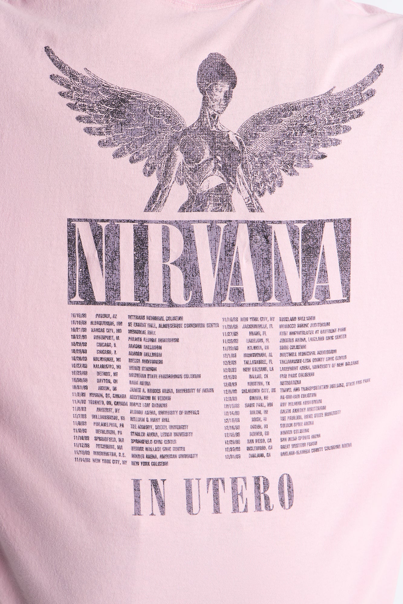 Nirvana In Utero Revival Short Sleeve Tee - Pink Fashion Nova