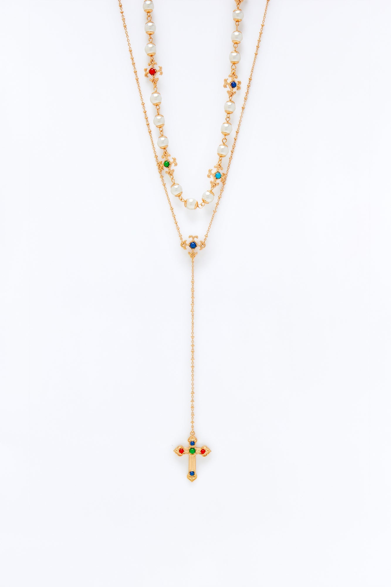 Crosswired Necklace Set - Gold Fashion Nova