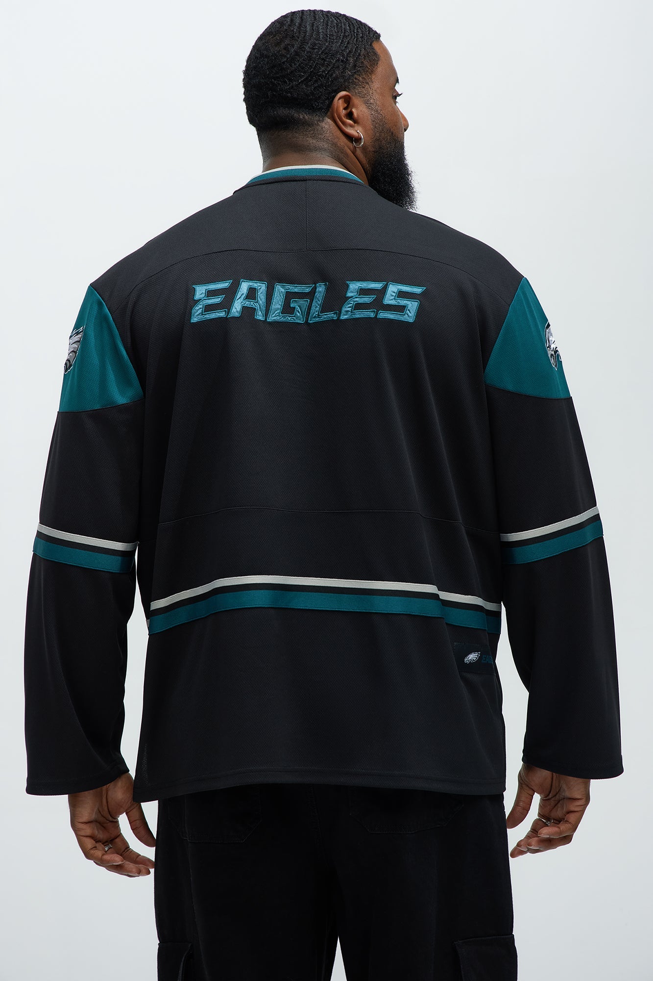 Eagles Hat Trick Hockey Top - Black/Green Fashion Nova