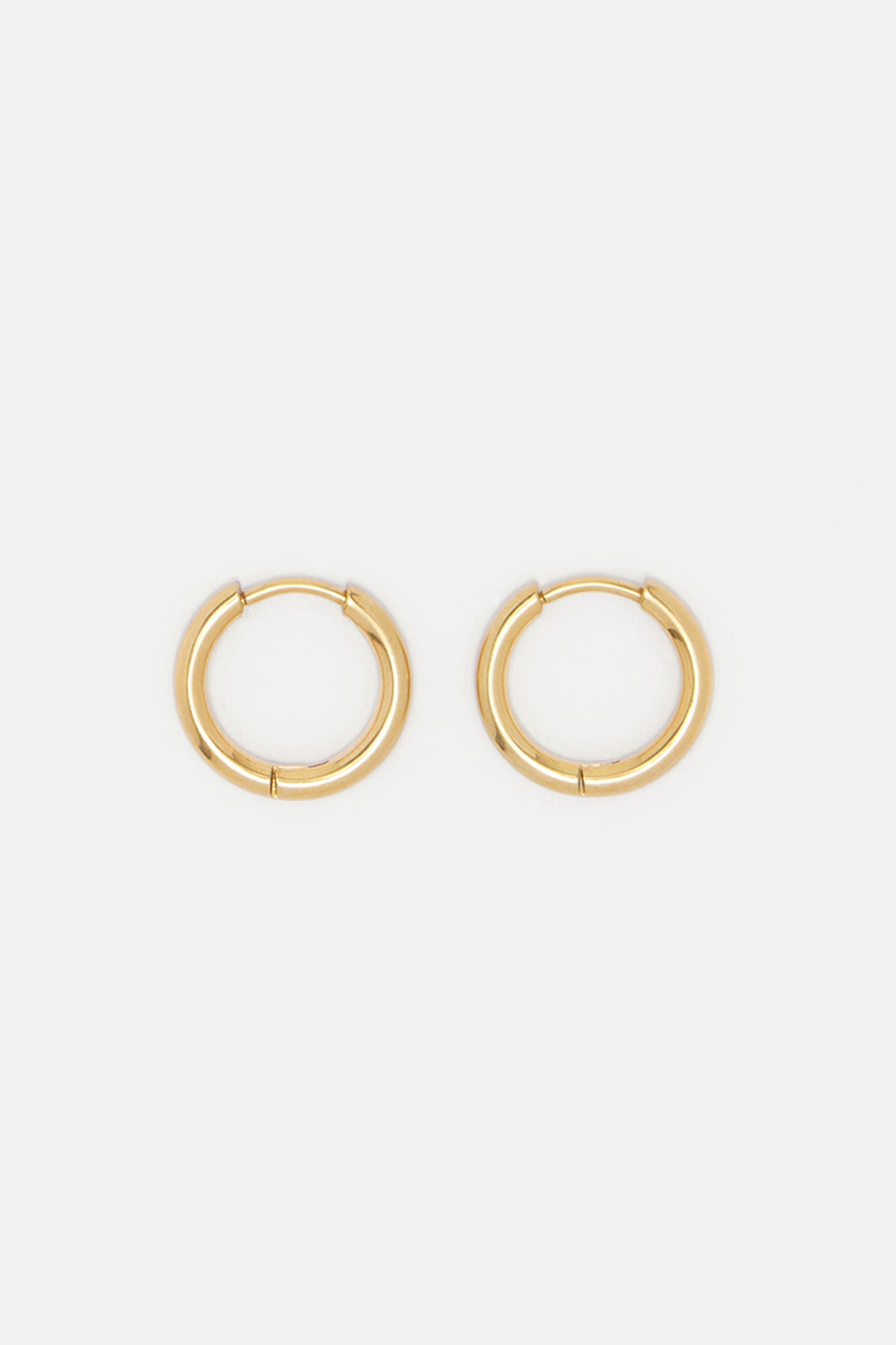 Thin Hoop Stainless Steel Earring Set - Gold Fashion Nova