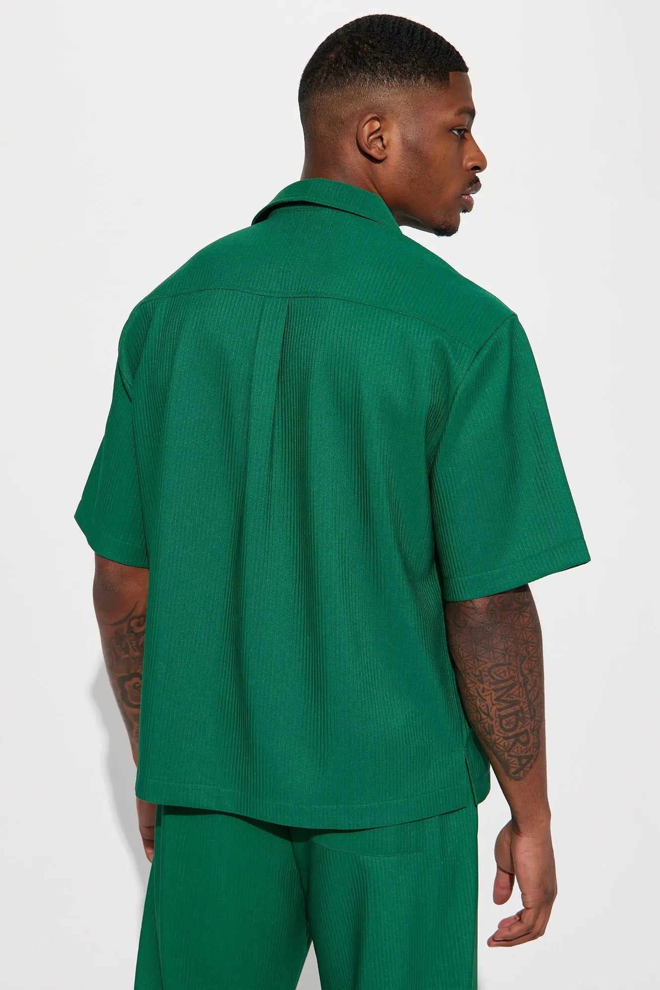 Show Up Short Sleeve Cuban Shirt - Green Fashion Nova