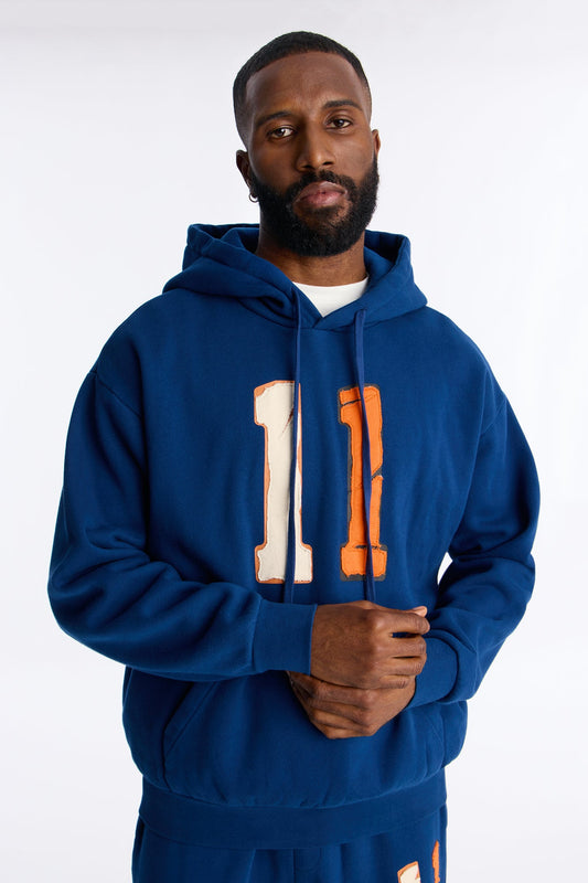 Broadway Patch Hoodie - Navy Fashion Nova