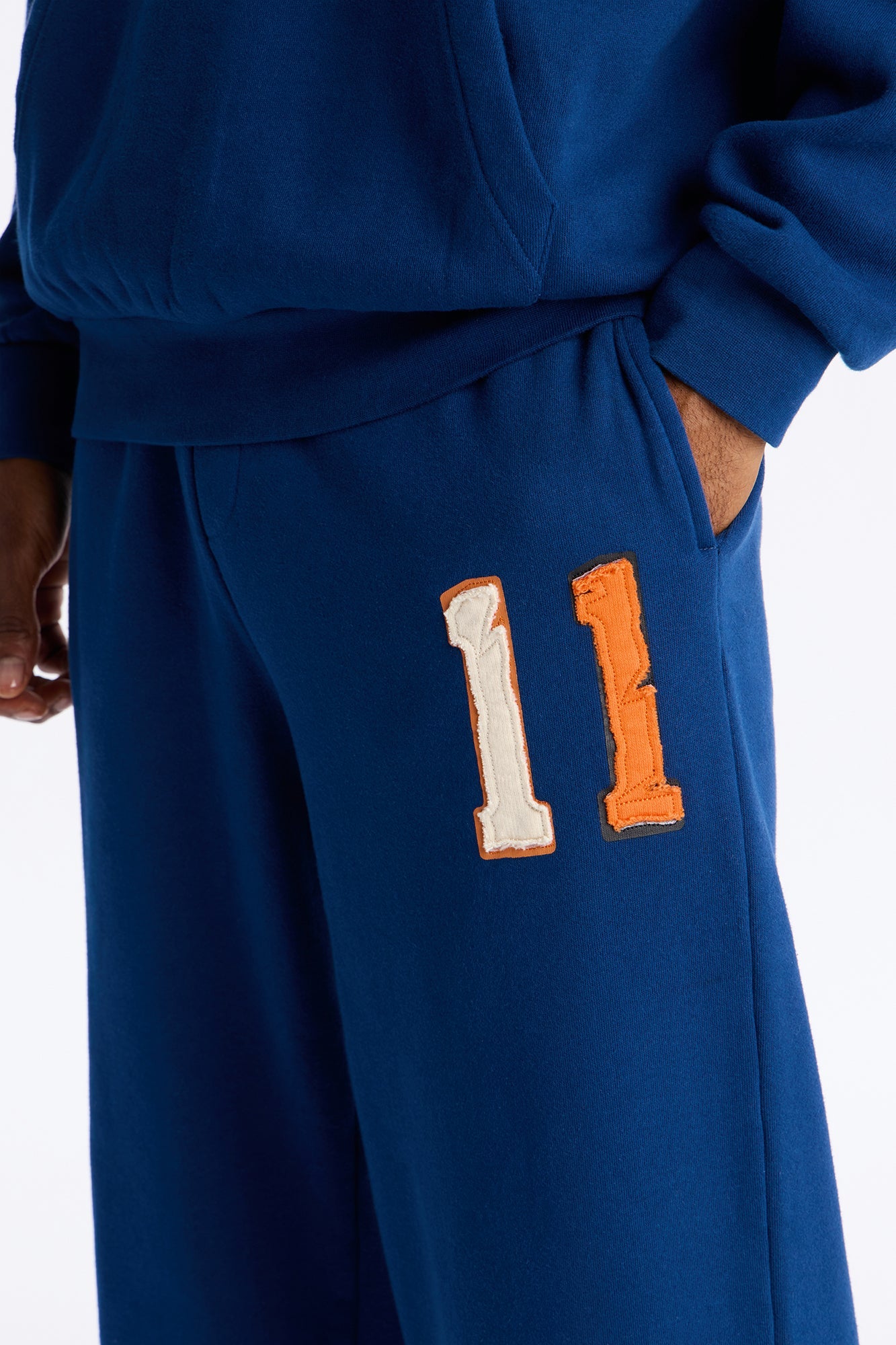 Broadway Patch Sweatpants - Navy Fashion Nova